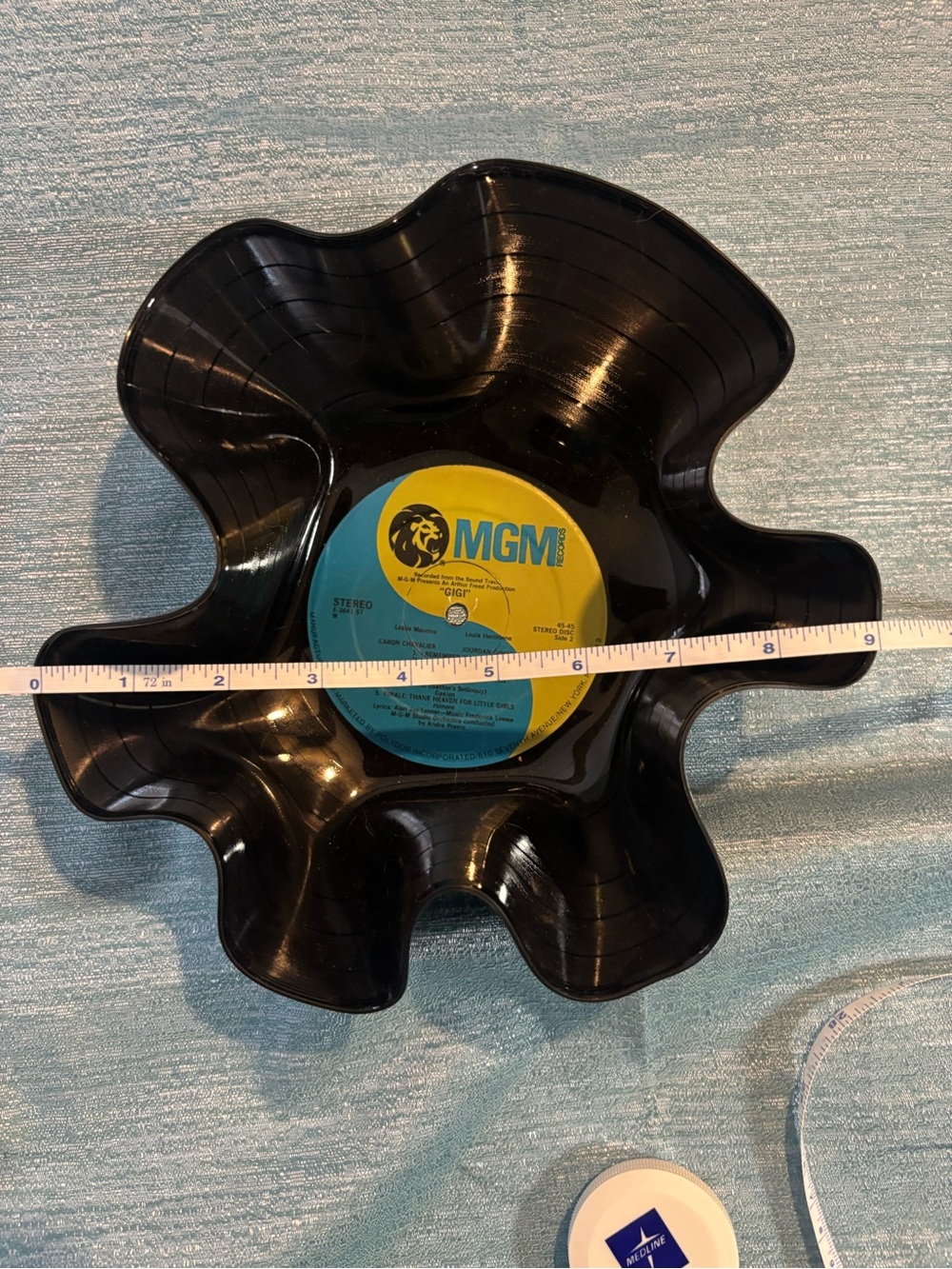 MGM Black Vinyl Record Bowl Decorative Wall Art